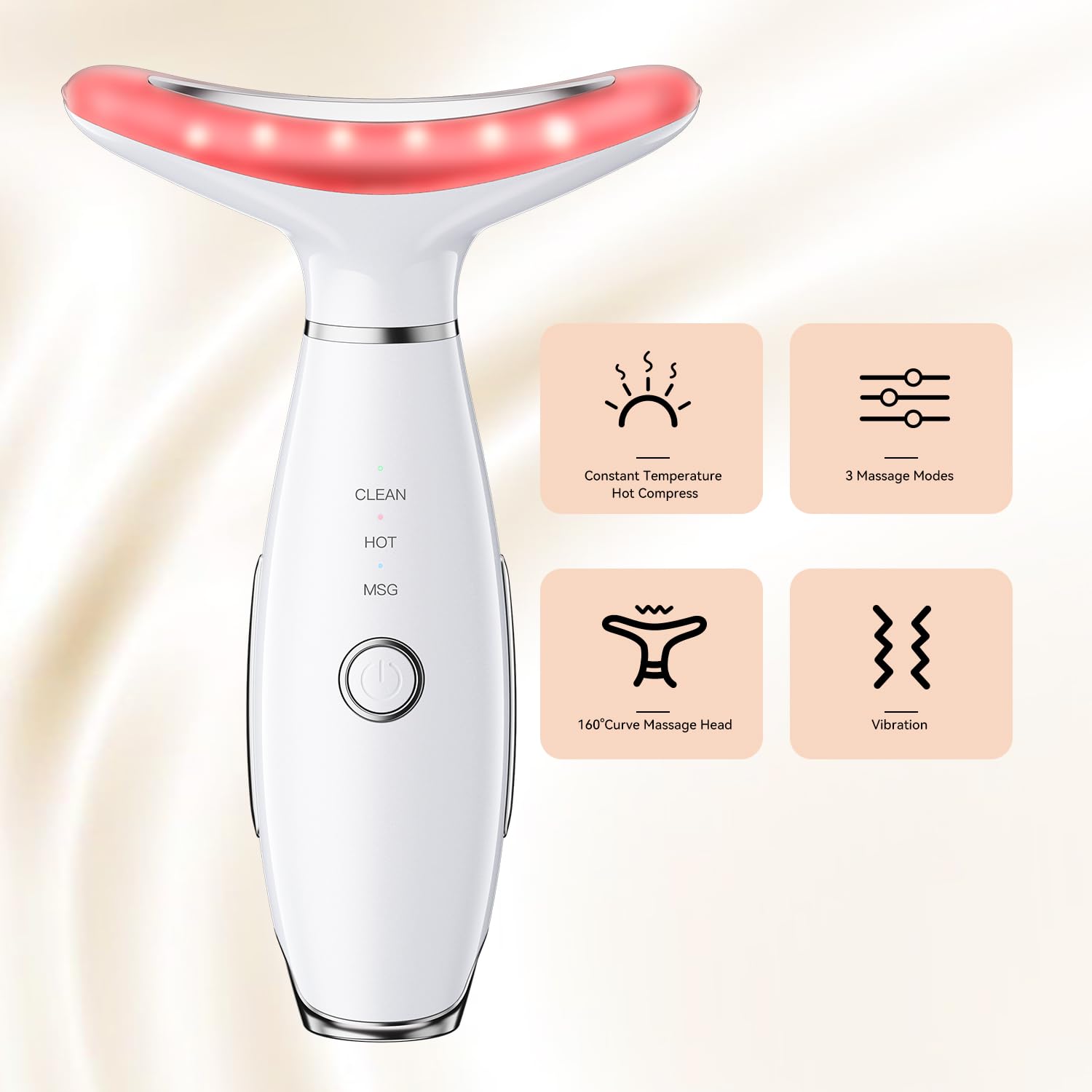 Gequip red mode delivers a warm, soothing massage.