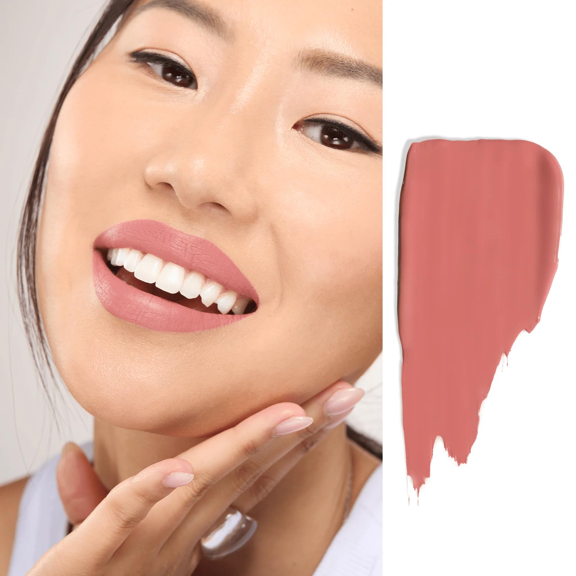 Gerard Cosmetics HydraMatte Everything Nice swatch shows rich pigment and opaque coverage