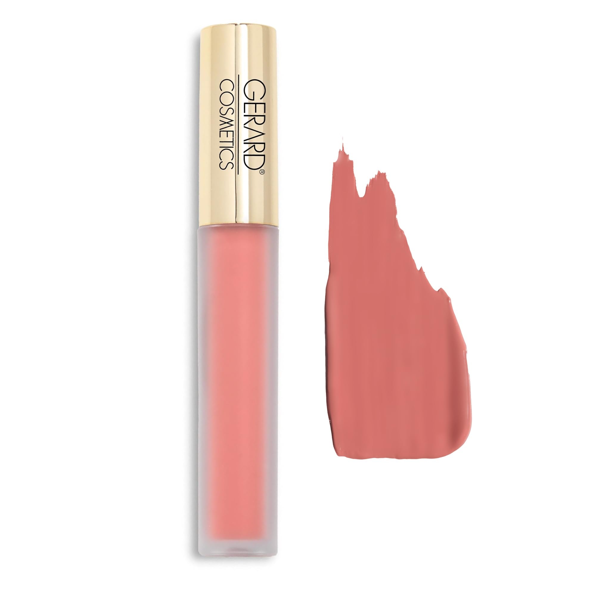 Gerard Cosmetics HydraMatte Everything Nice swatch in beige nude pink for daily wear