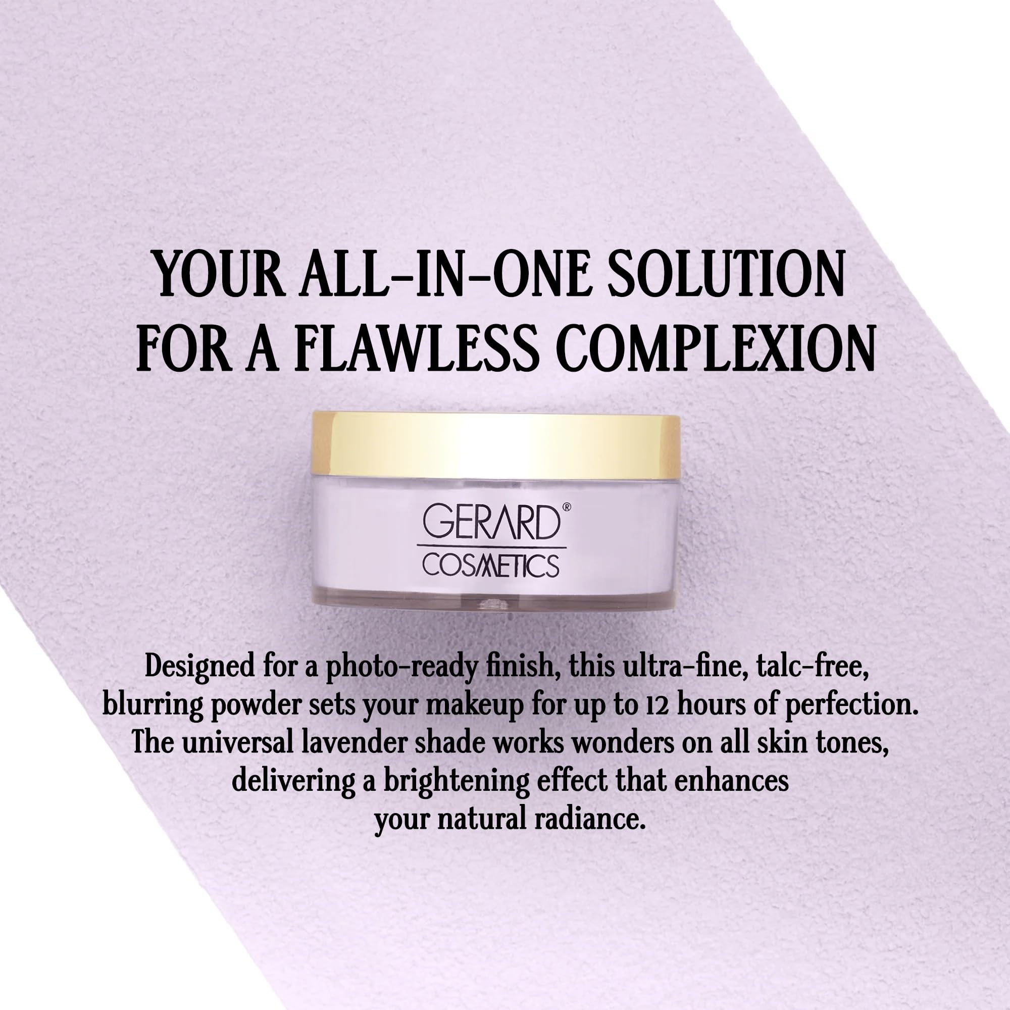 Gerard Cosmetics Slay the Bake purple packaging close-up highlights clean cruelty-free branding