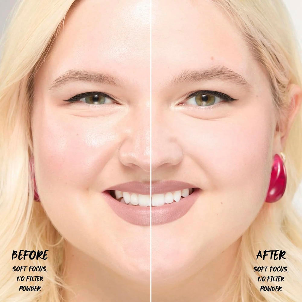 Gerard Cosmetics Slay the Bake purple soft-focus finish on skin hints demi-matte look
