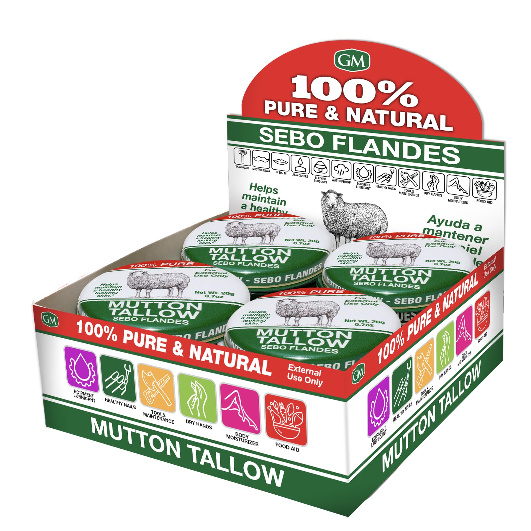 Germa Mutton Tallow Cream ingredients label emphasizes all-natural components