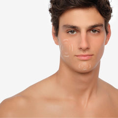 Applying Hydra Elements moisturizer on the cheek for daily use.