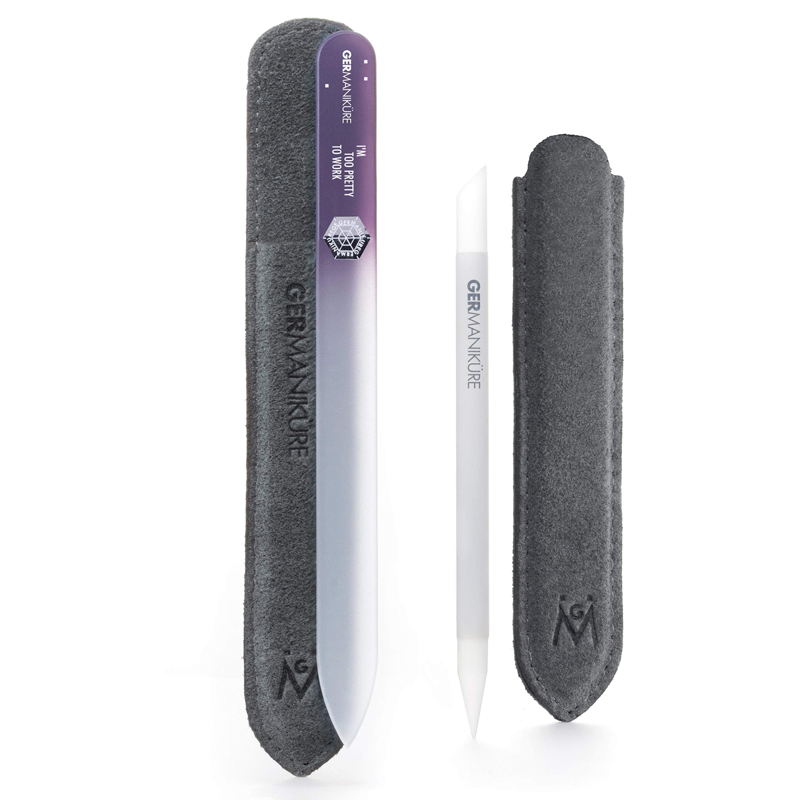 GERMANIKURE crystal glass cuticle stick for precise, gentle cuticle work and detail