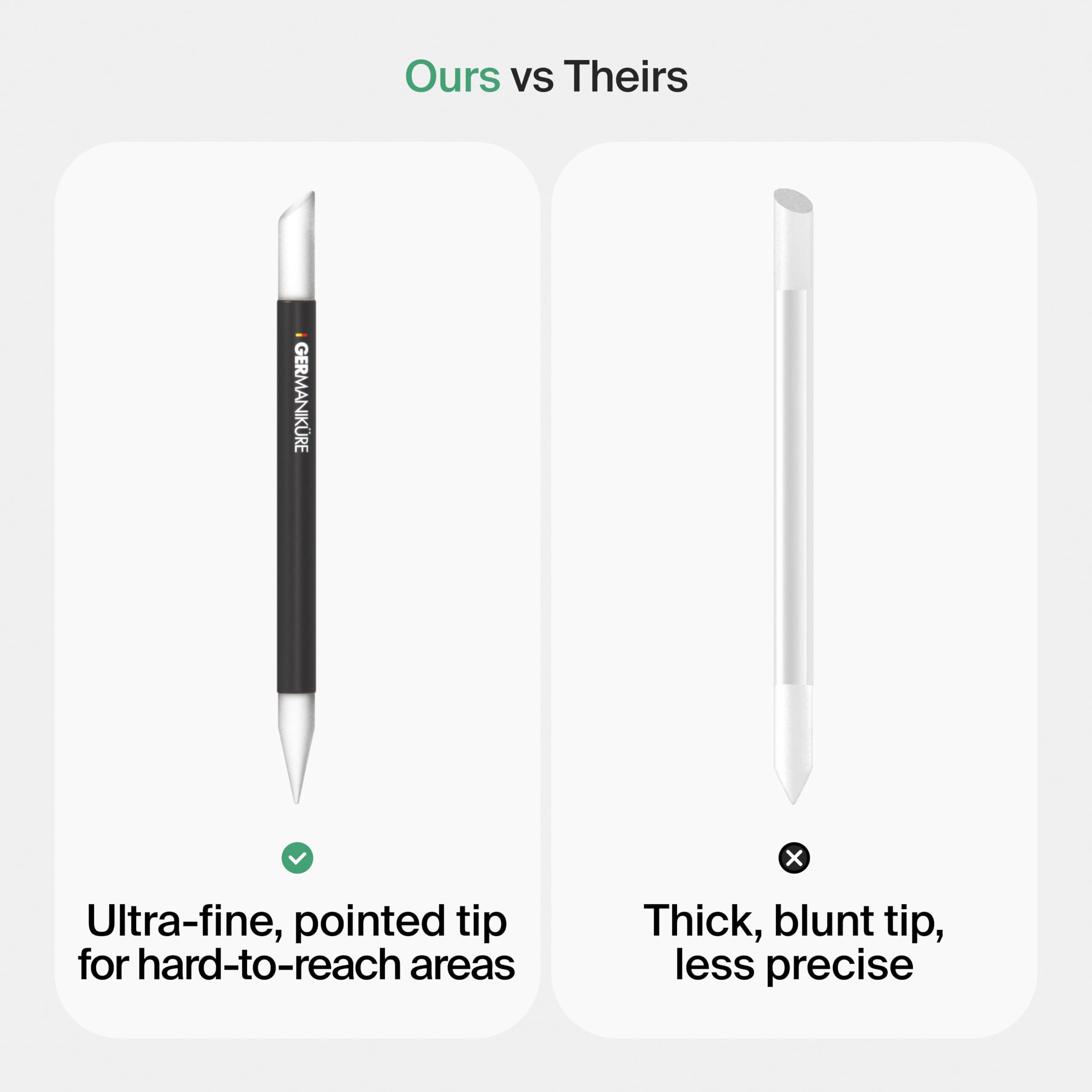 GERmanikure slanted-textured-tip allows safe dead-cuticle removal and callus smoothing