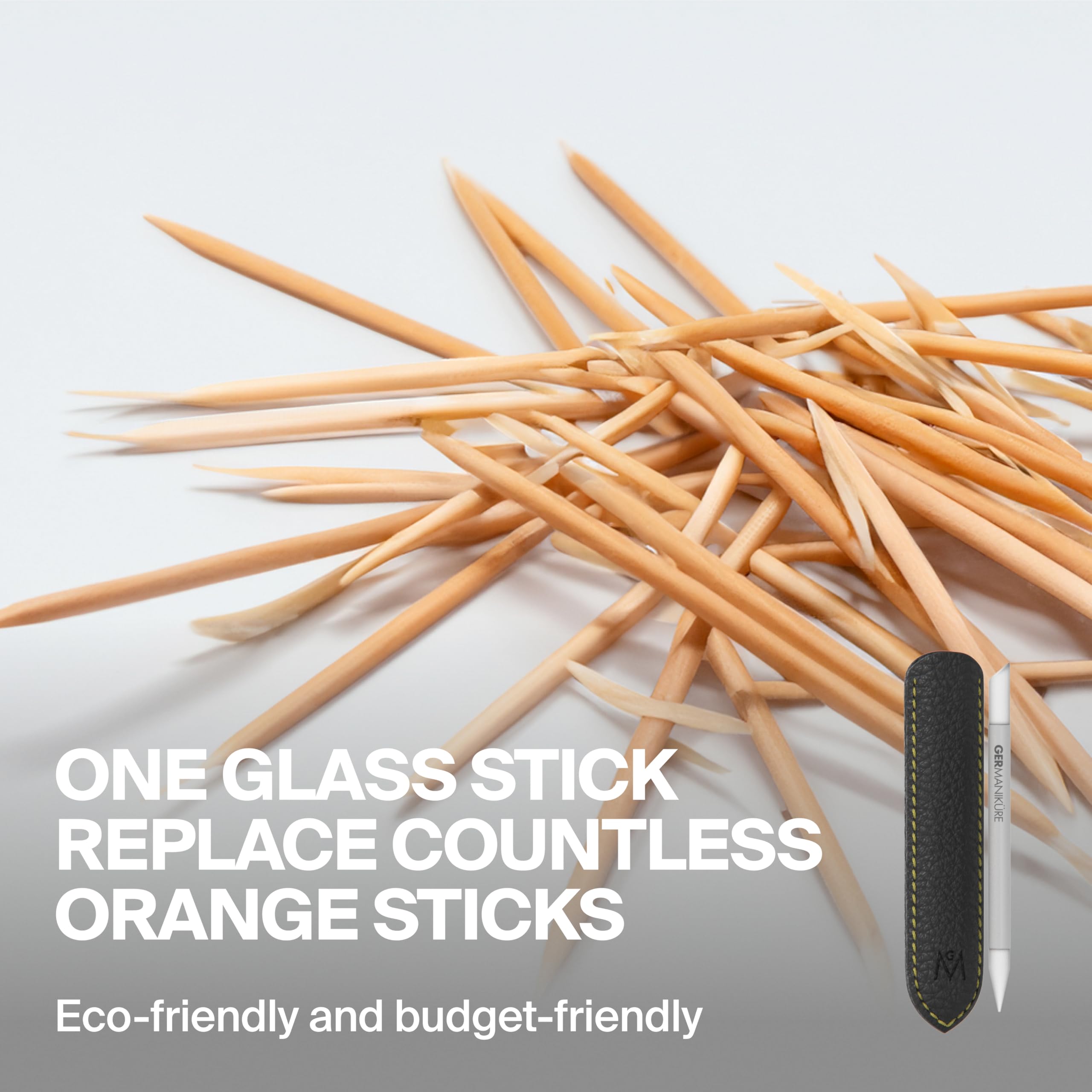 GERmanikure tapered-tip cuticle stick enables filing in narrow nail crevices