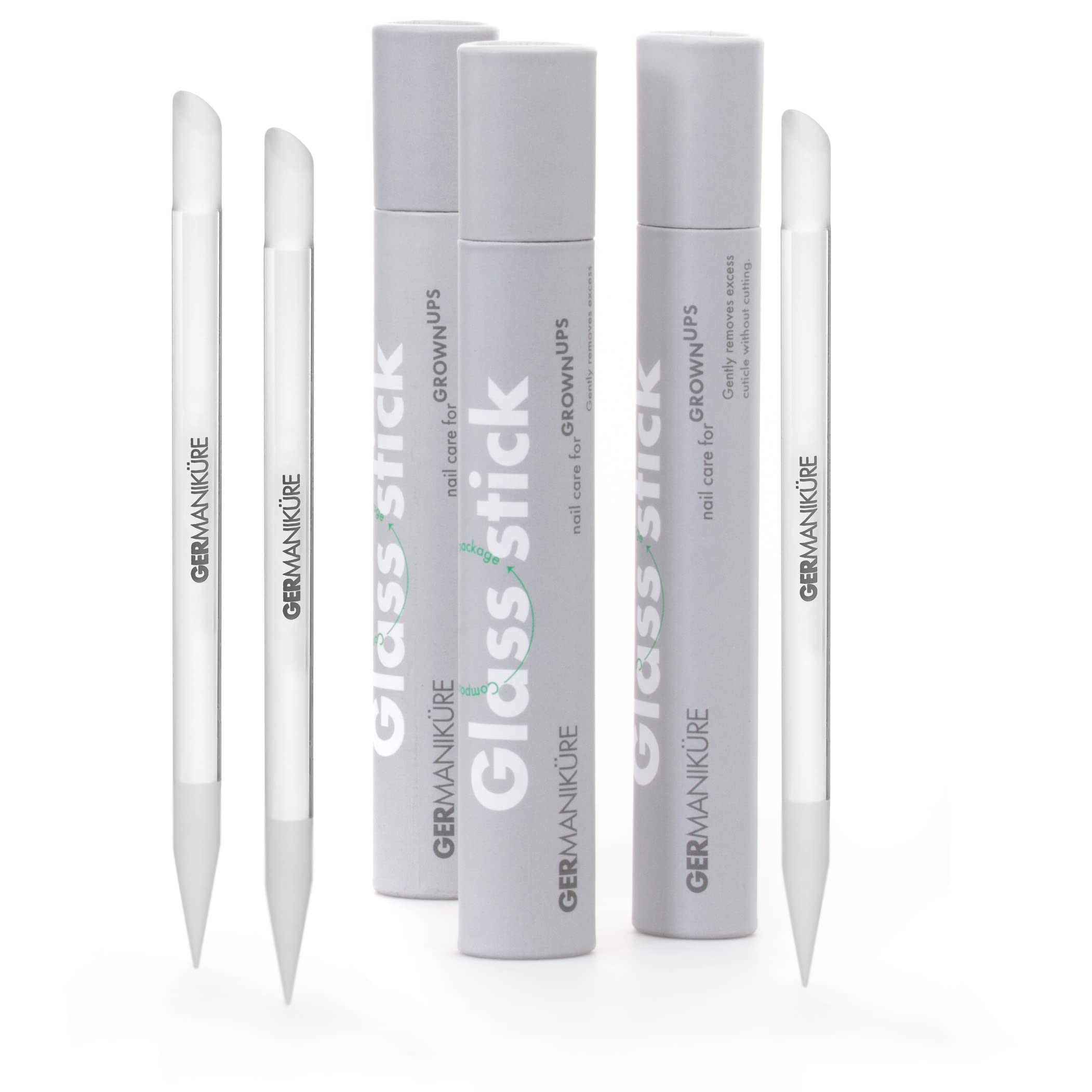 GERmanikure Glass Cuticle Stick push for precise cuticle alignment and safe lifting.