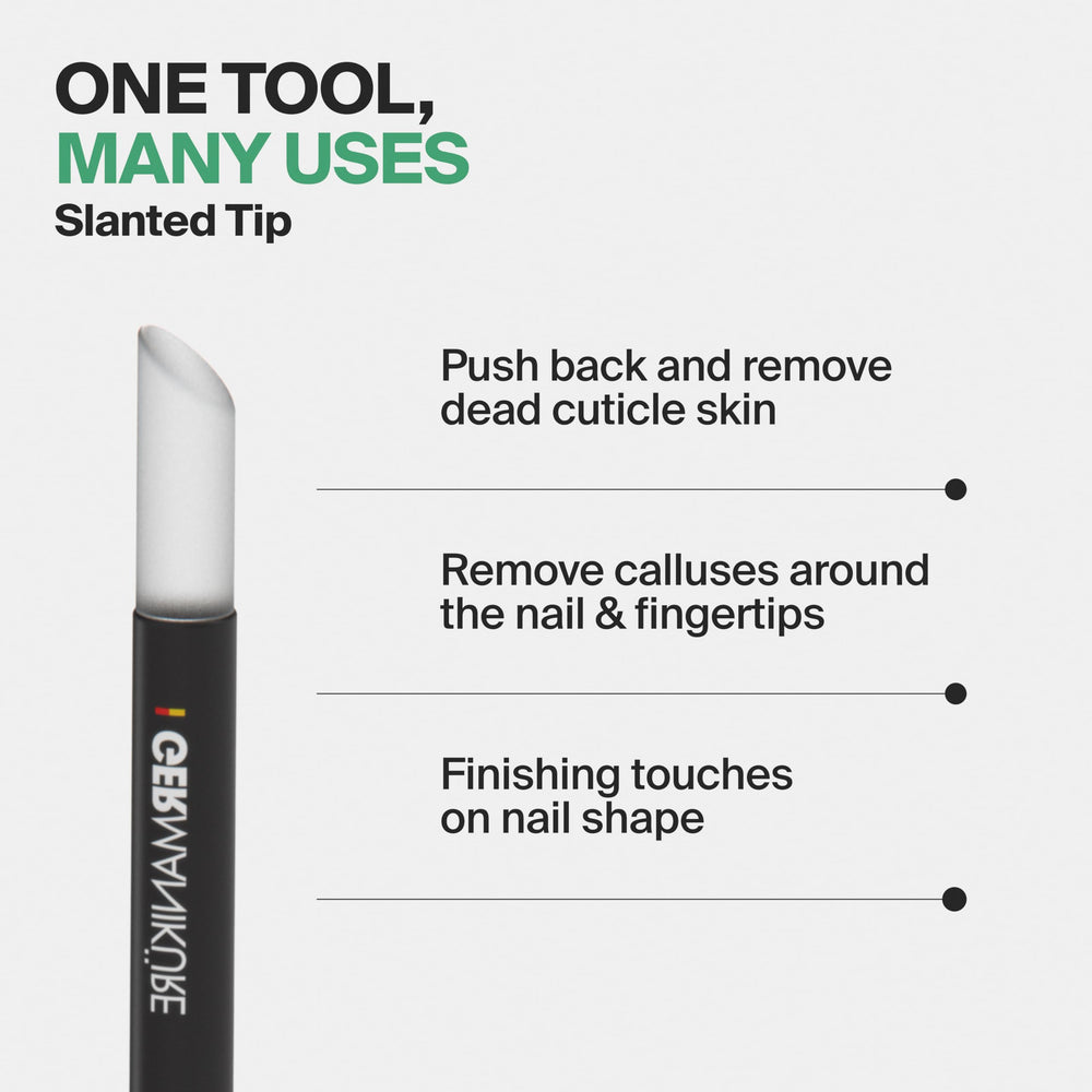 GERmanikure tool helps shape nail edges for a clean manicure finish