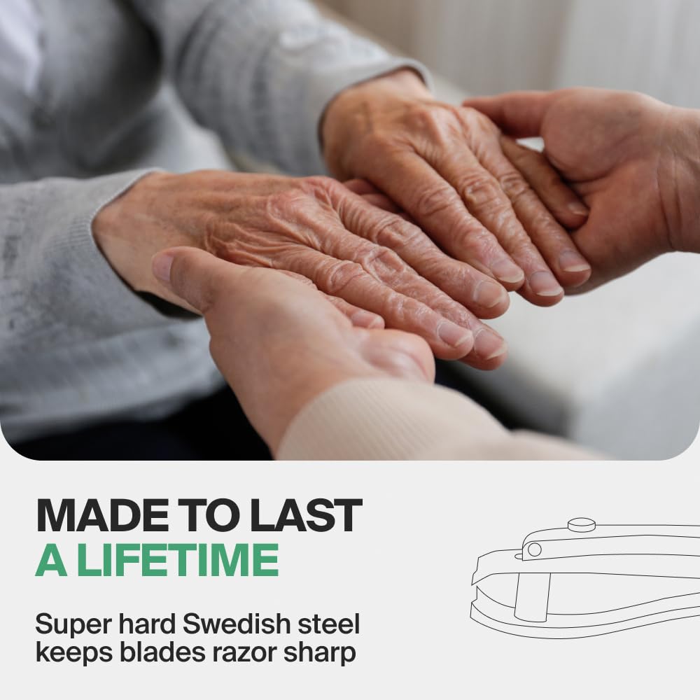 Germanikure razor-sharp blades deliver clean cuts with minimal nail damage.