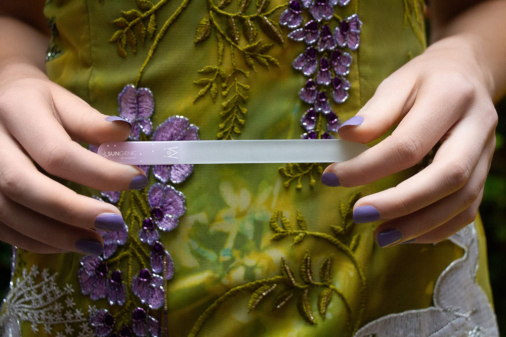 GERMANIKURE tempered glass design emphasizes durability during filing