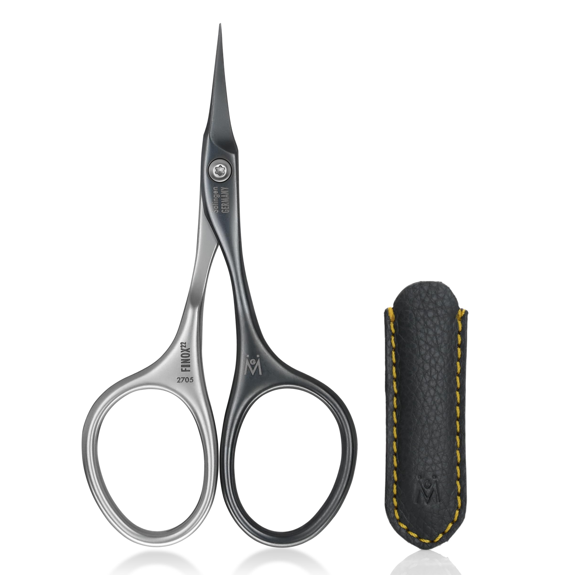 GERmanikure Tower Point Cuticle Scissors with precision tips for neat grooming.