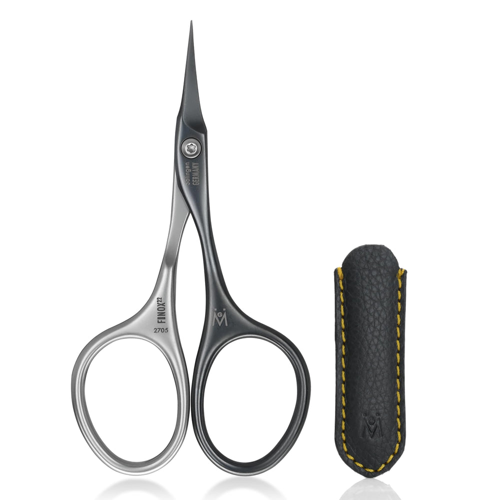 GERmanikure Tower Point Cuticle Scissors with precision tips for neat grooming.