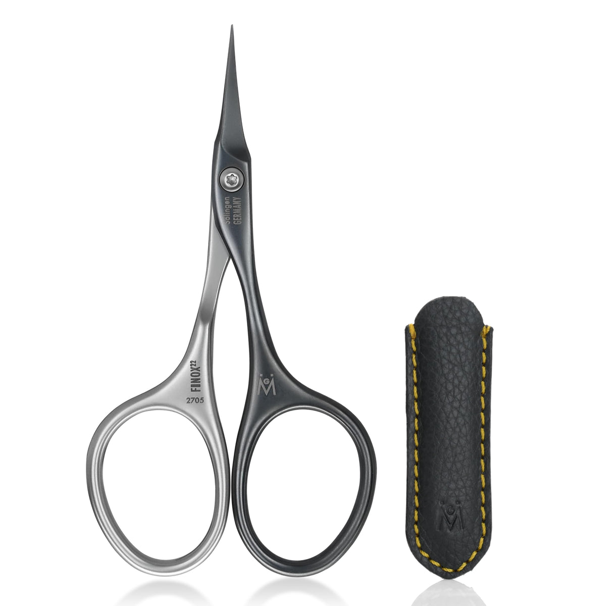 GERmanikure Tower Point Cuticle Scissors with precision tips for neat grooming.