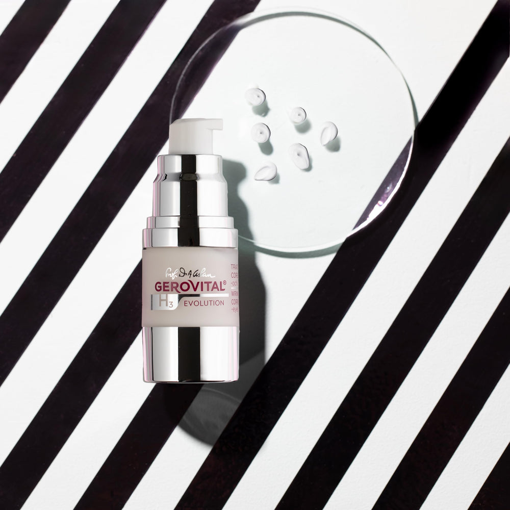 Gerovital Evolution serum compact-15ml: portable bottle for daily use.
