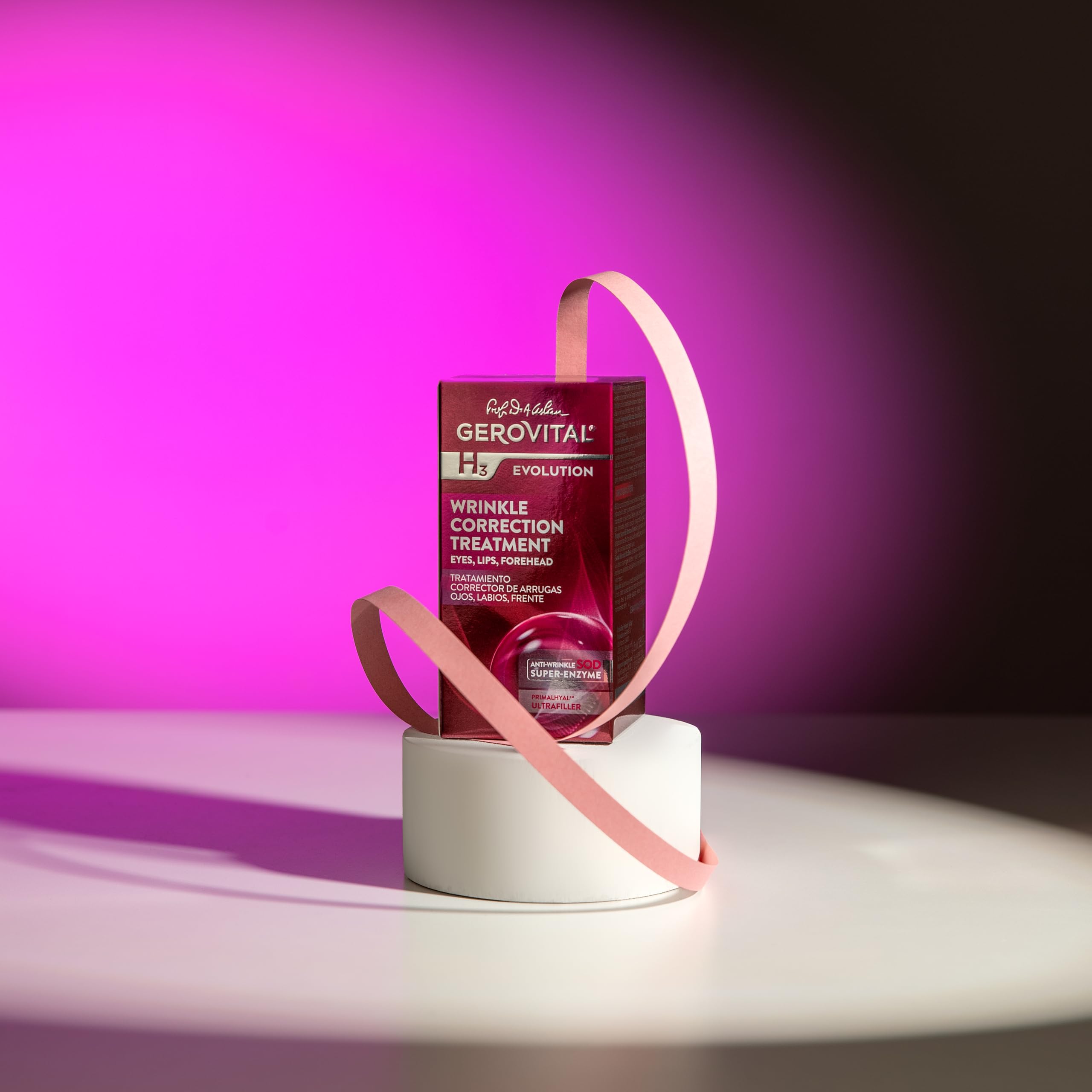 Gerovital Evolution serum liposomes-absorption: active ingredients delivered into skin.