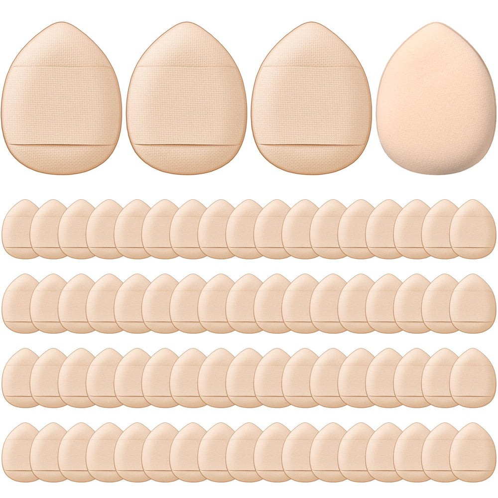 Gerrii 72-piece finger powder puff pack in skin tones for easy blending