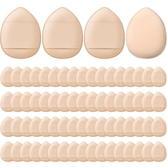 Gerrii 72-piece finger powder puff pack in skin tones for easy blending