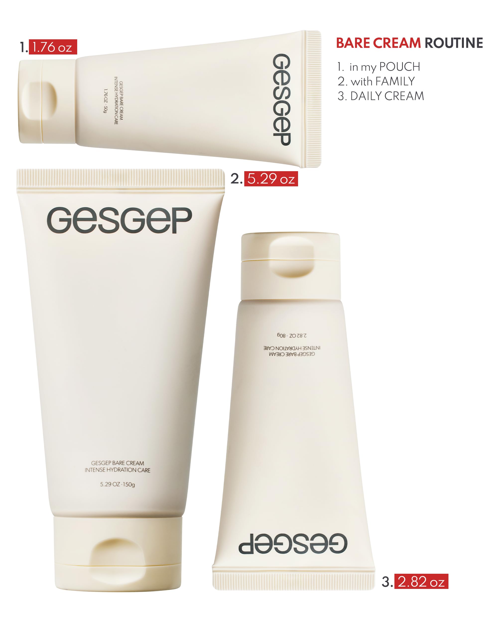 gesgep Bare Cream supports an intensive boost when applied generously before makeup