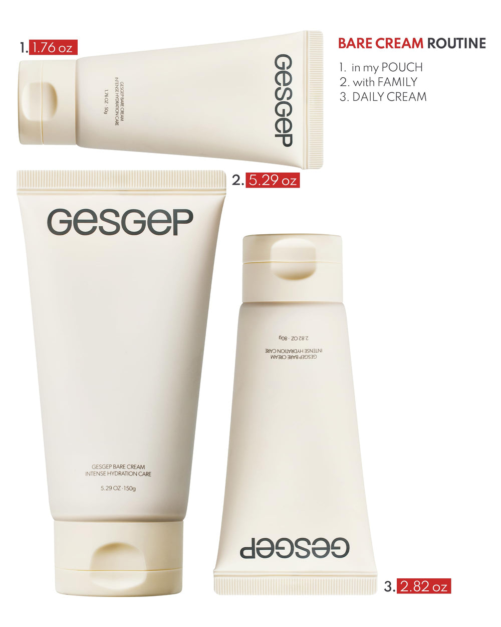 gesgep Bare Cream supports an intensive boost when applied generously before makeup