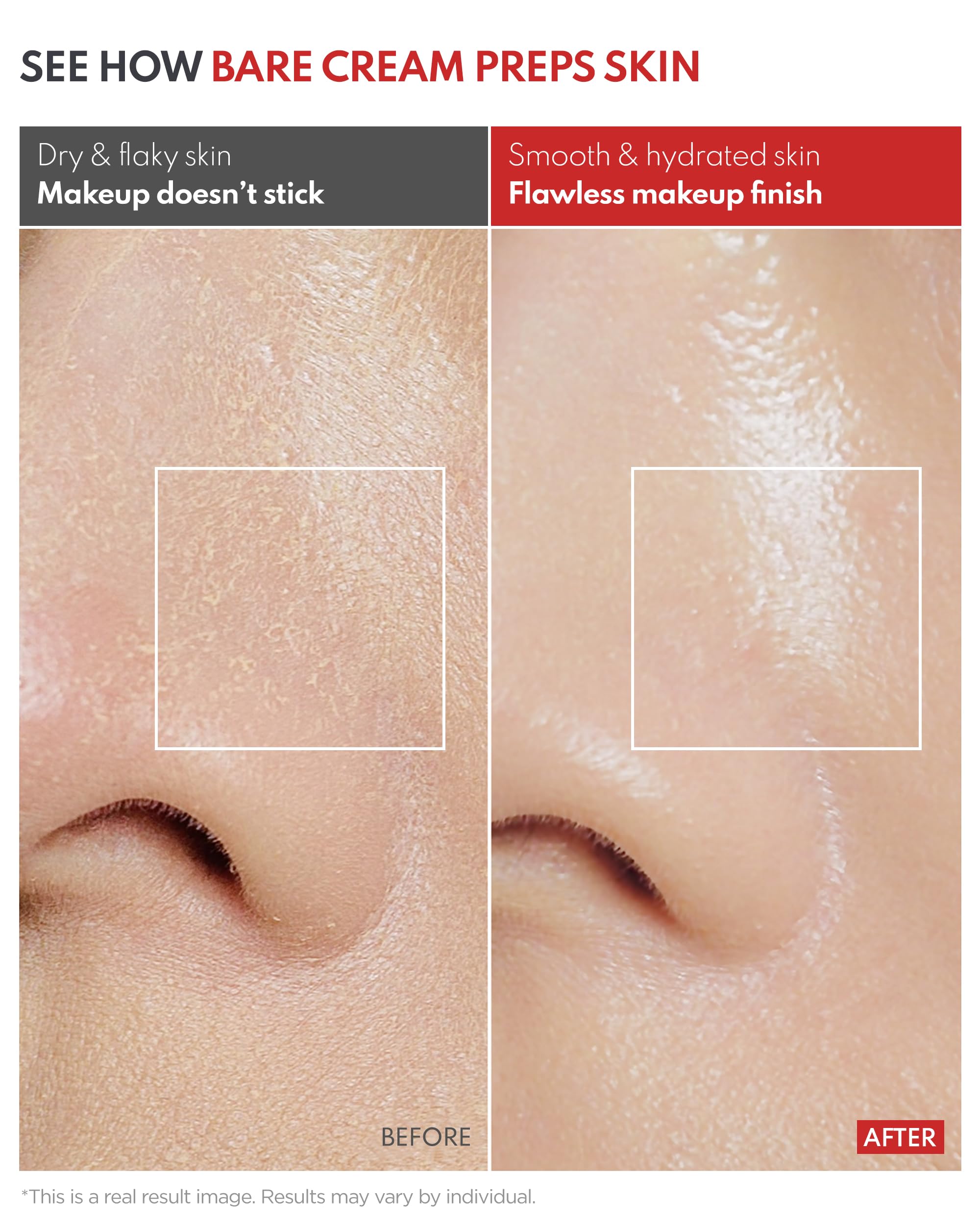 gesgep Bare Cream delivers a buttery texture that primes skin for makeup