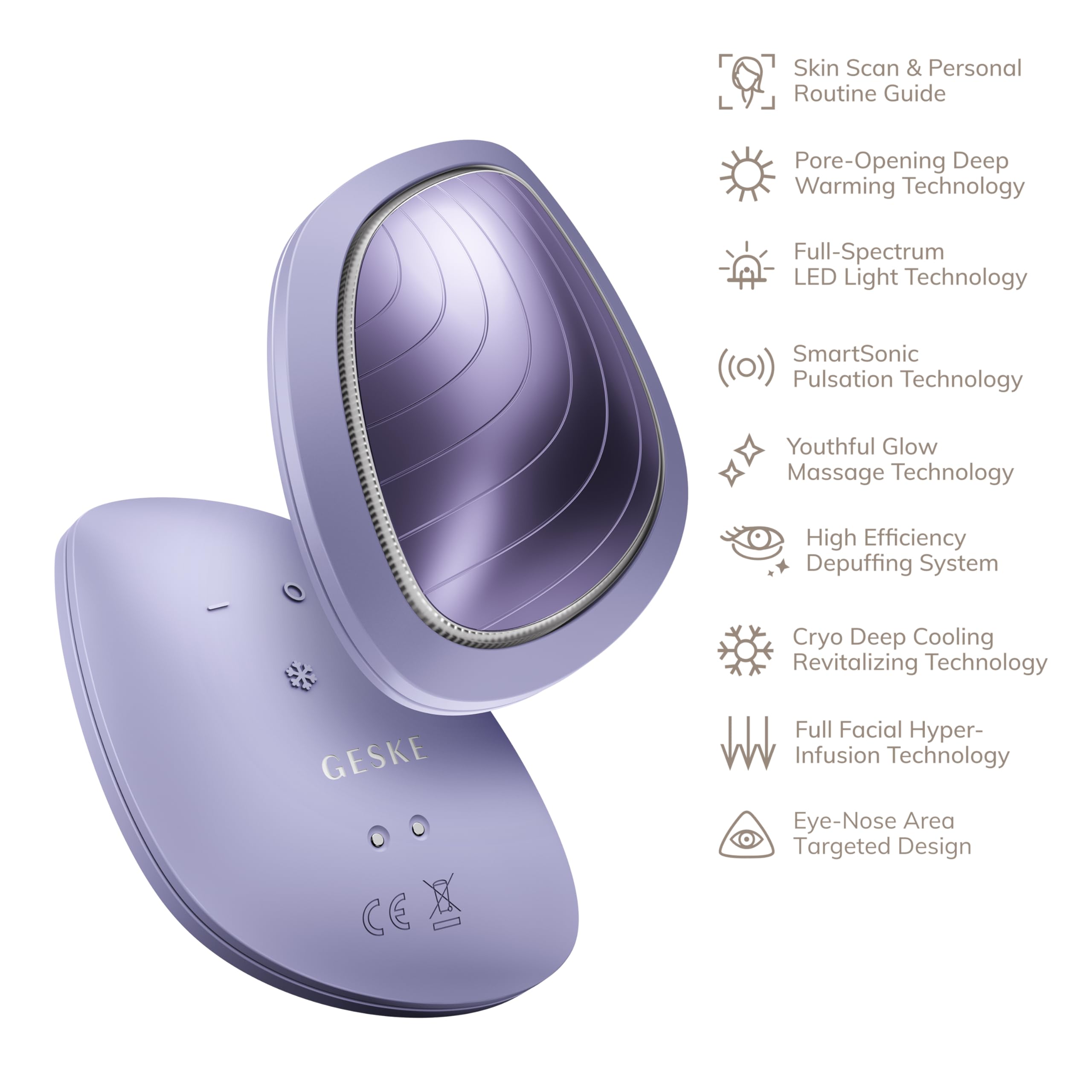 GESKE Full-Spectrum LED lights offer color options for different routines