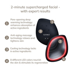 GESKE mask with skin-scan app display for personalized routines
