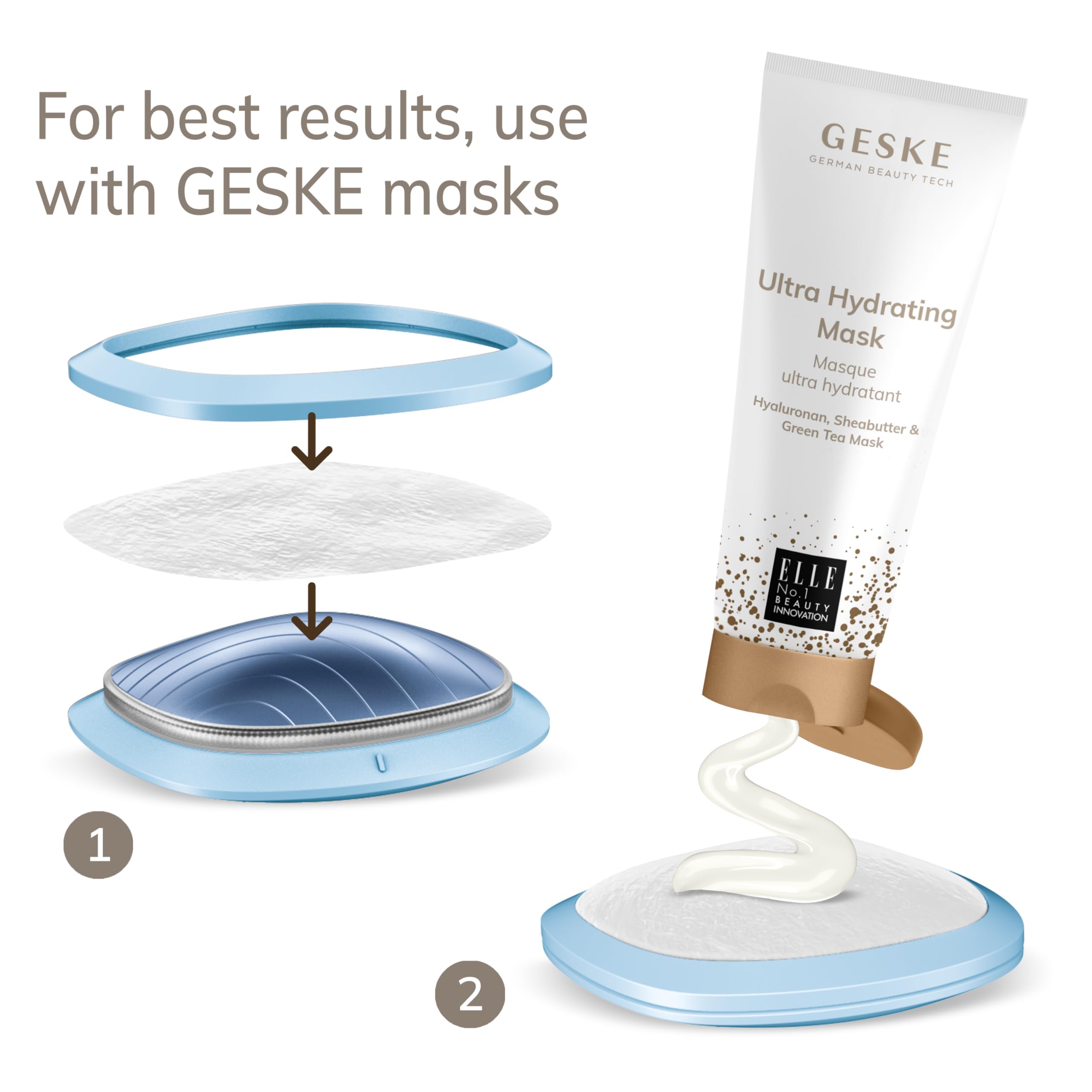 GESKE SmartAppGuided mask depuffing system reduces puffiness for a refreshed look