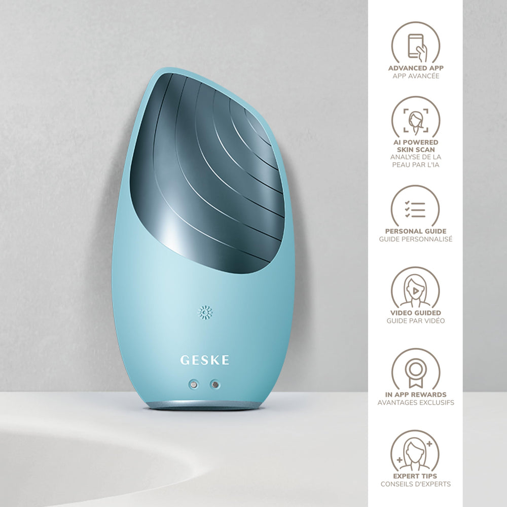 GESKE SmartAppGuided Thermo Facial Massage providing soothing facial massage