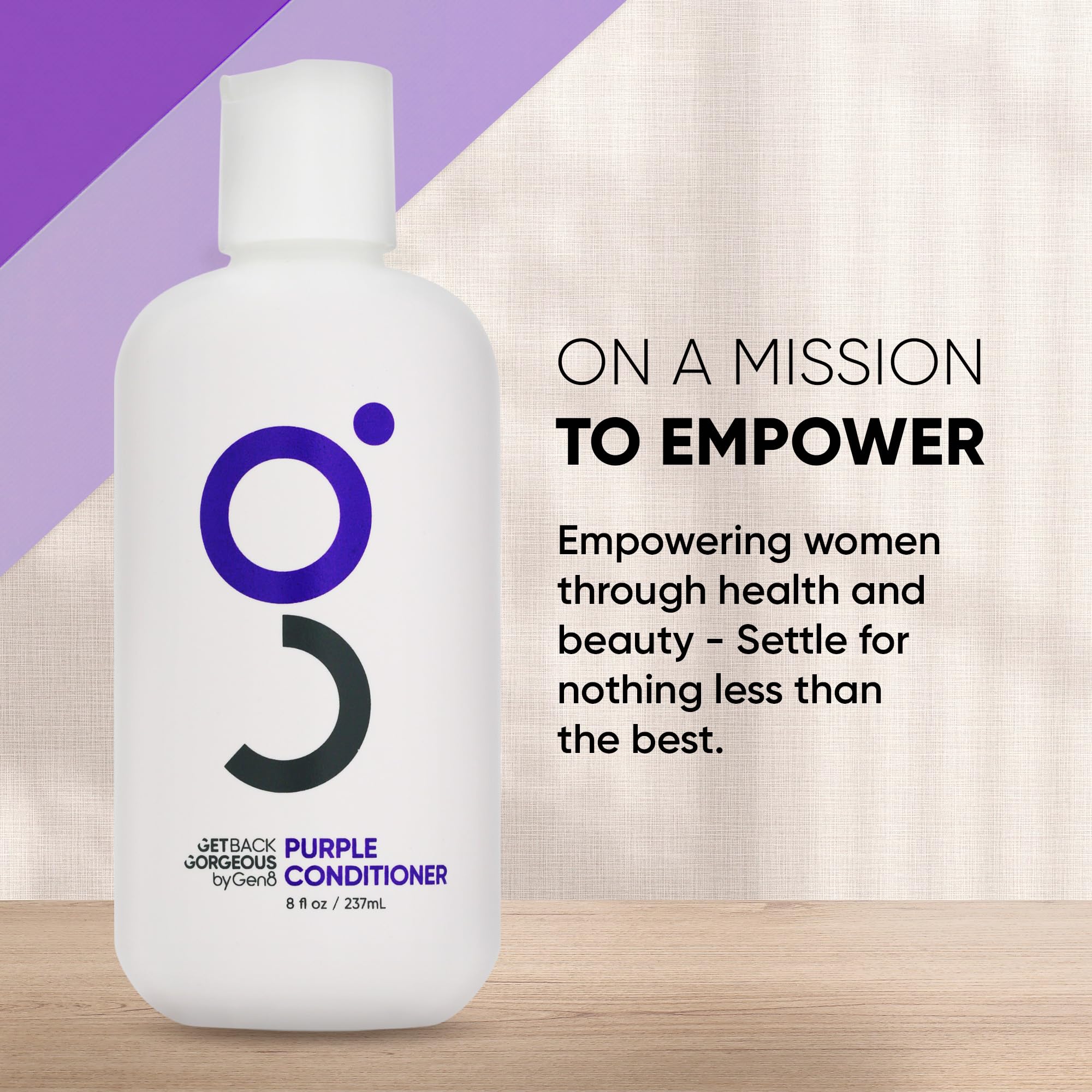 GBG Purple Conditioner purple-tinted formula in tub for brassy neutralization