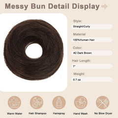 GETEYAYA donut chignon with elastic band provides secure all-day hold