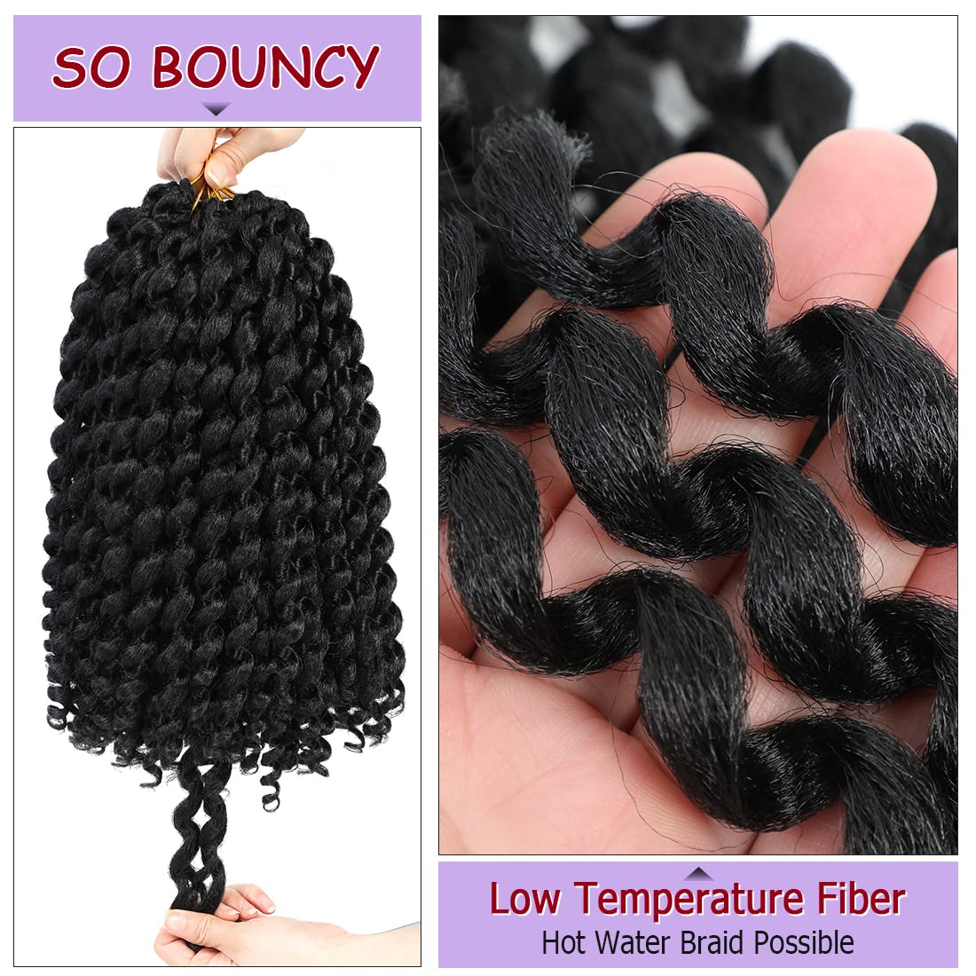 GetMaige 14inch 90g crochet hair closeup—longer length with defined texture.