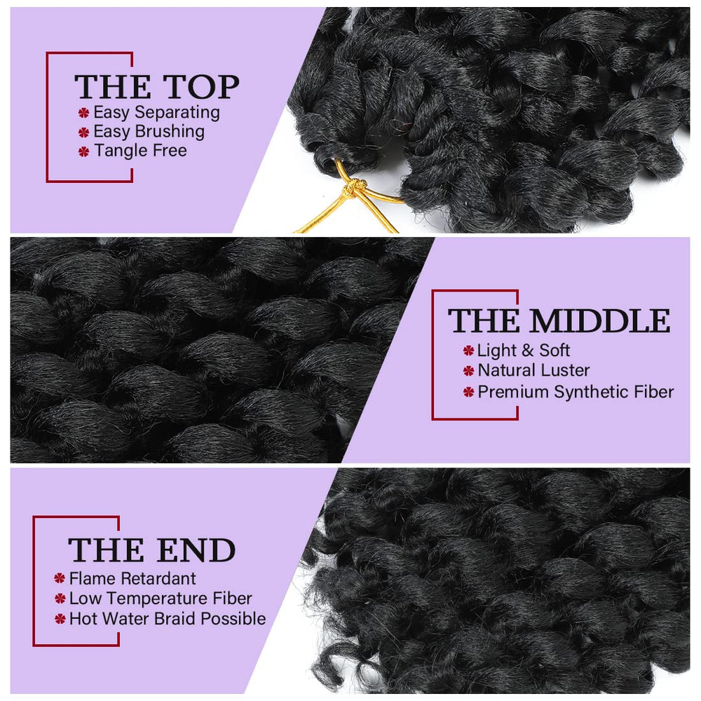GetMaige 8inch 70g crochet hair closeup—lightweight and easy handling.