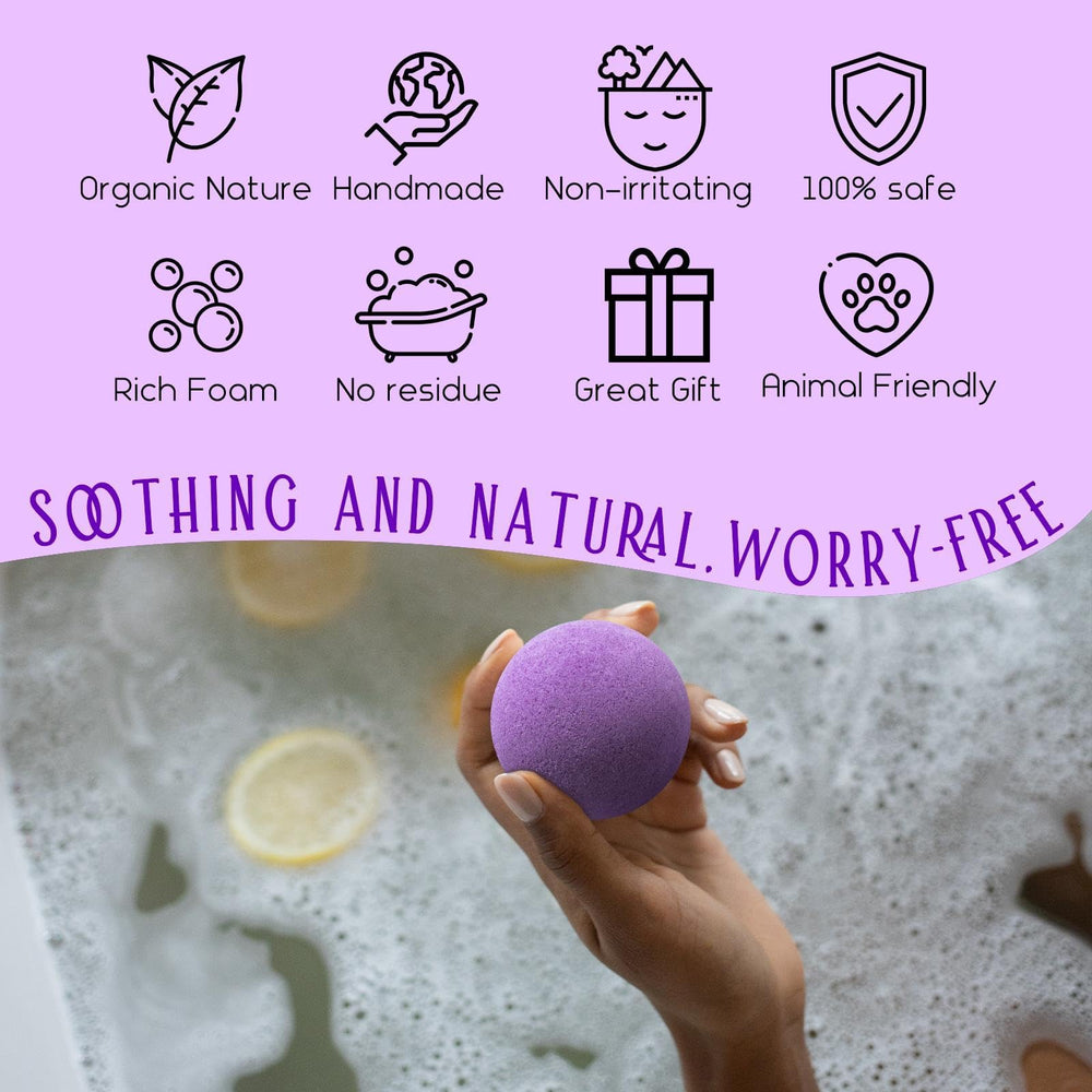 GETT Lavender Bath Bombs gift set display, ideal for spa lovers and thoughtful gifting.