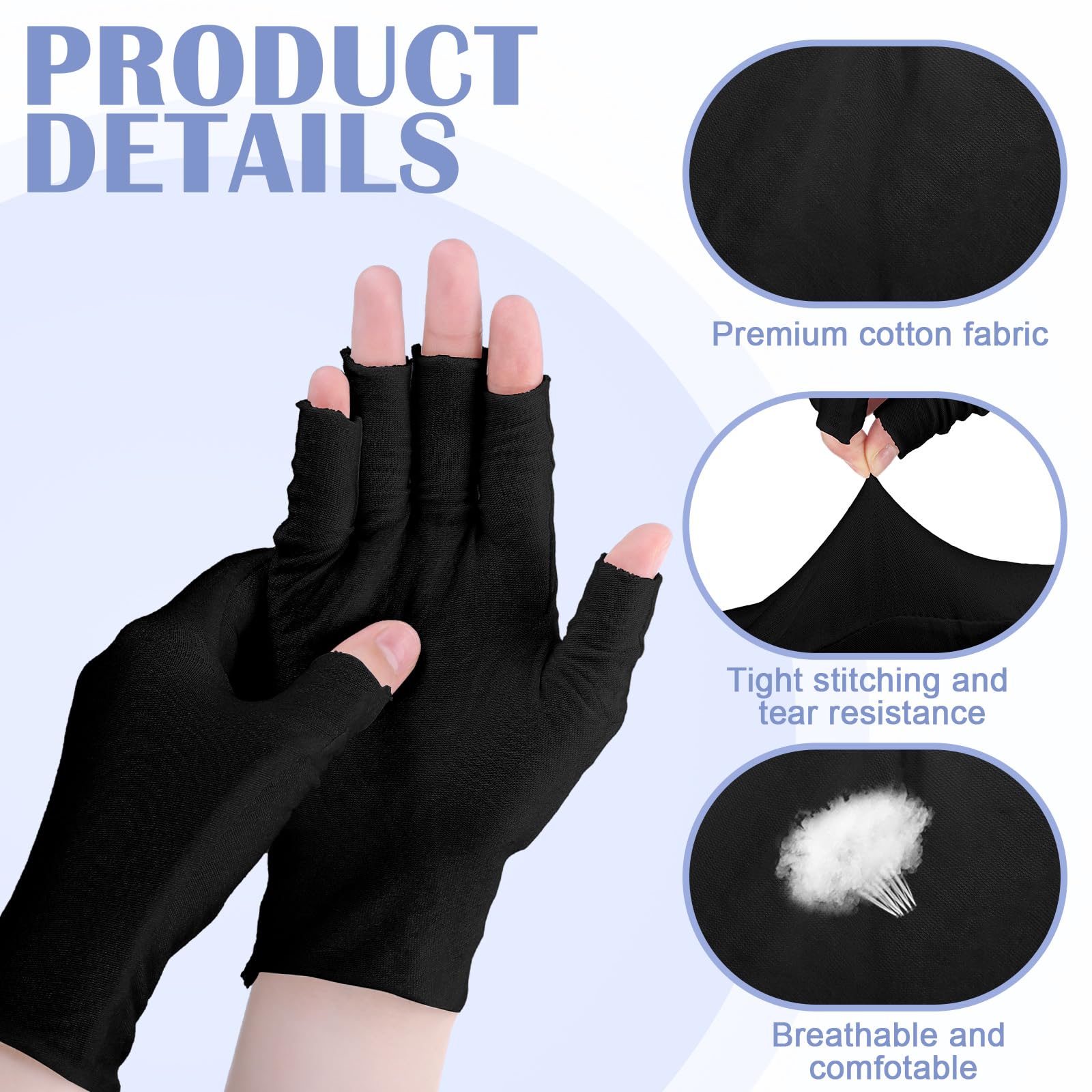 Geyoga close-up of the soft cotton fabric for sensitive skin