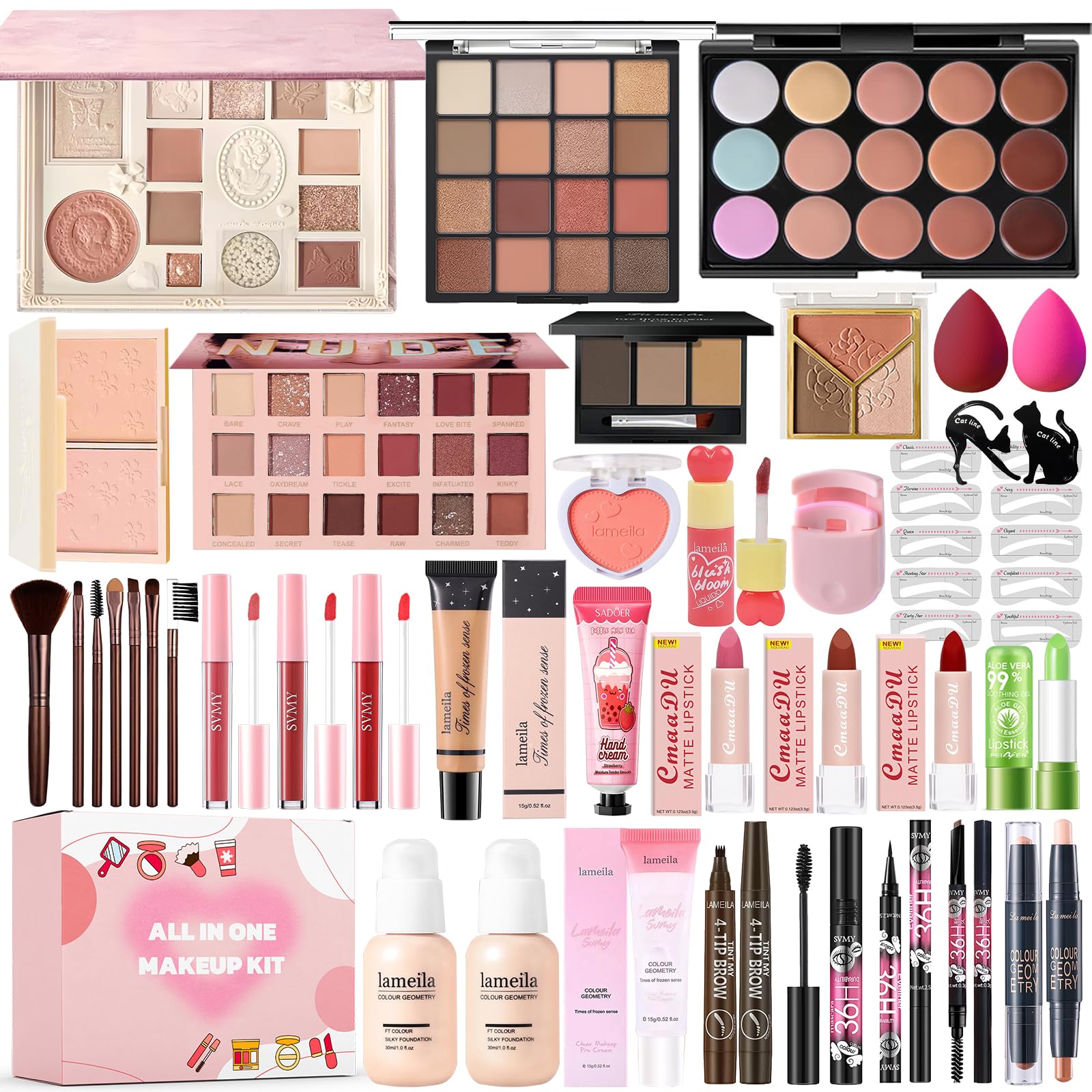 Geyomi All-in-One Makeup Kit eyeshadow palette for versatile daily looks.