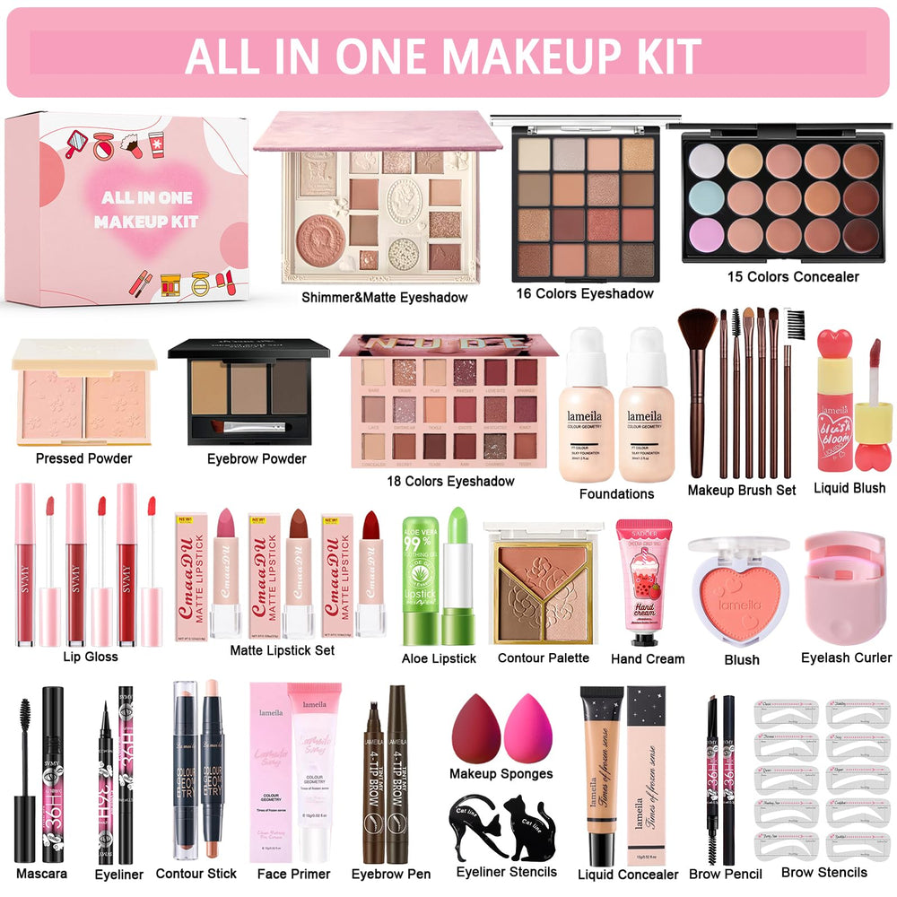 Geyomi All-in-One Makeup Kit foundation and primer for smooth, even skin.