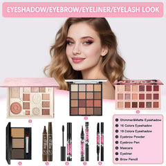 Geyomi All-in-One Makeup Kit lipsticks and lipgloss for lasting color.