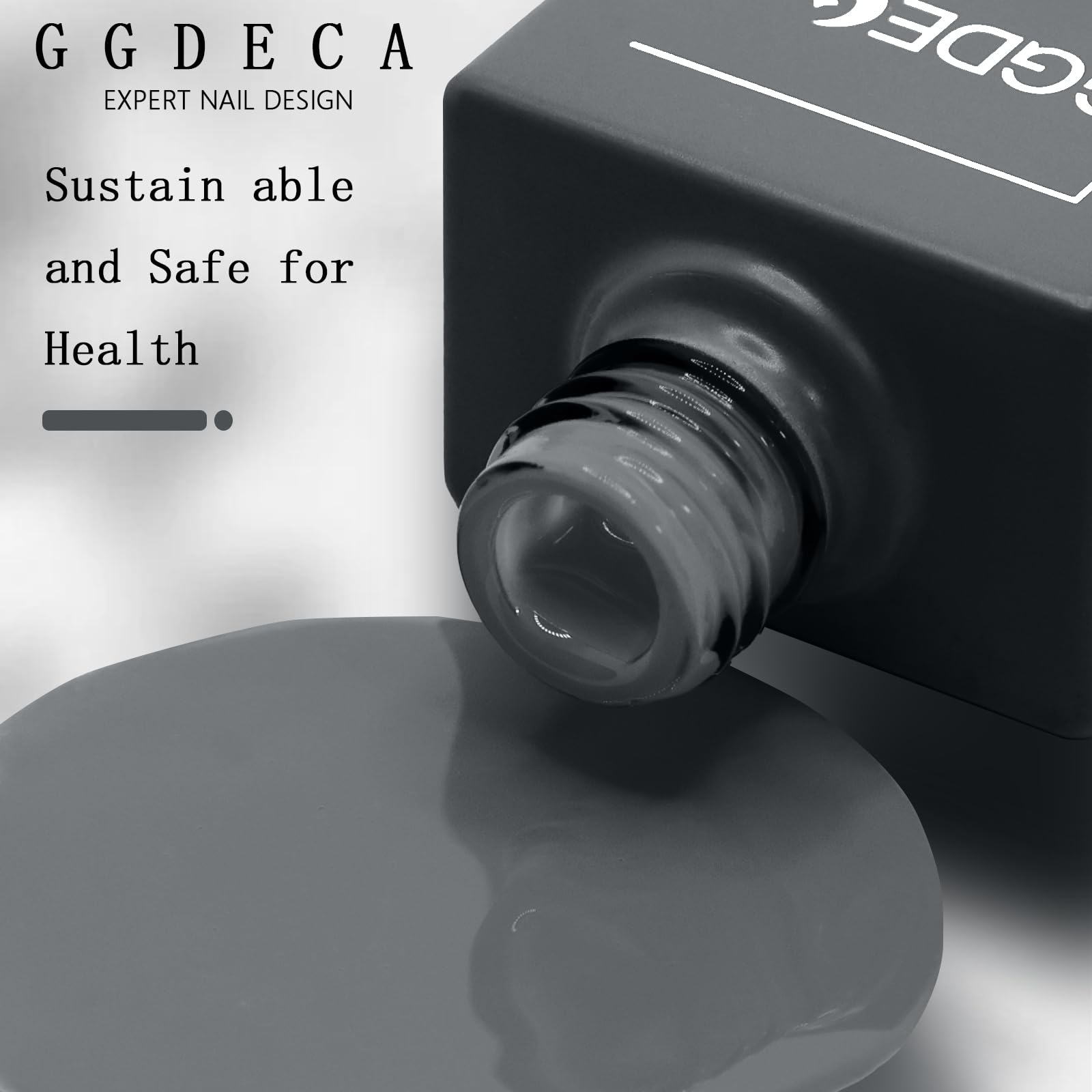 GGDECA grey gel nail polish color swatches show rich, even coverage