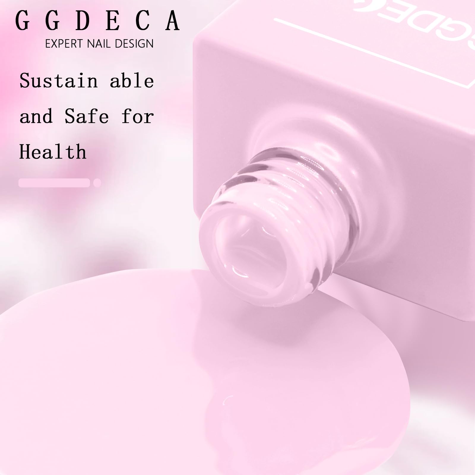 GGDECA pale milky pink swatch showing shade before application.