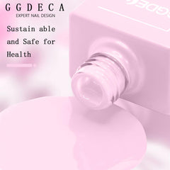 GGDECA pale milky pink swatch showing shade before application.