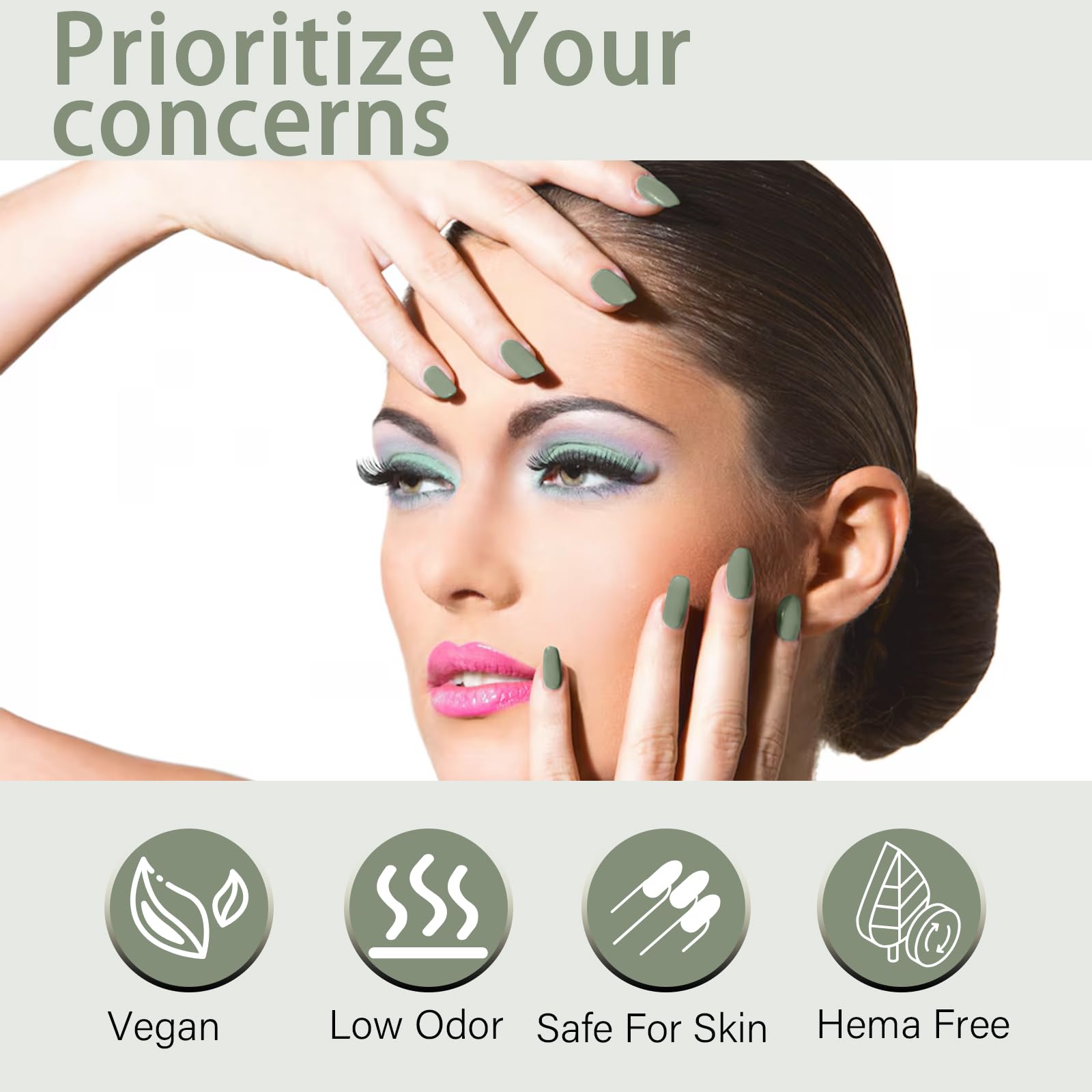 GGDECA gel polish on nails highlights smooth, glossy finish for salon-like results at home.