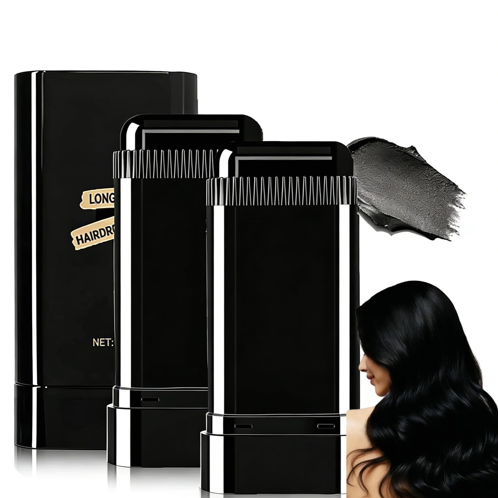 GGleerite 2-pack portable hair dye comb showing twist and apply for quick gray coverage