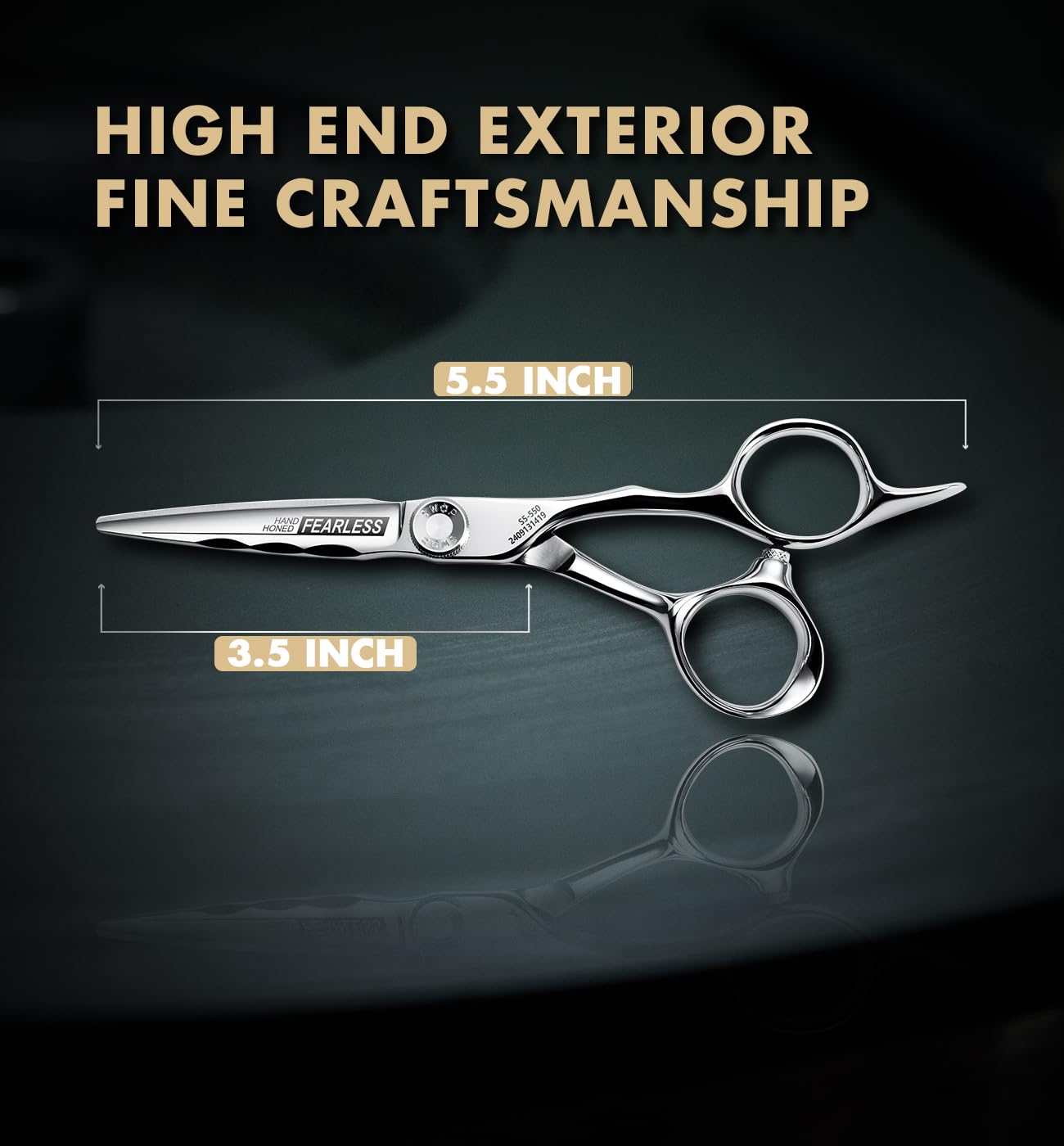GGPH professional hair cutting scissors detailed grinding for crisp cuts.