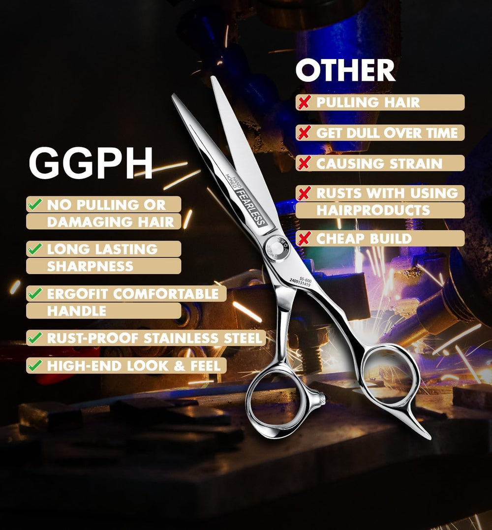 GGPH SUS440C and cobalt stainless blade edge profile for lasting sharpness.