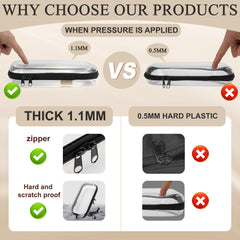Gharges clear hard shell drawer display – rigid organization for cosmetics and stationery.