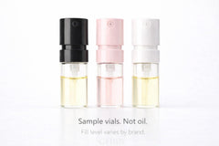 GHBB brand-new fragrance vials for mindful testing.