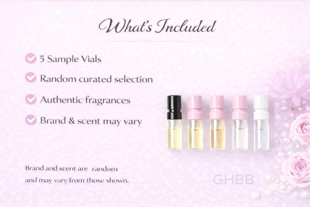 GHBB designer fragrance vials in a discovery kit.
