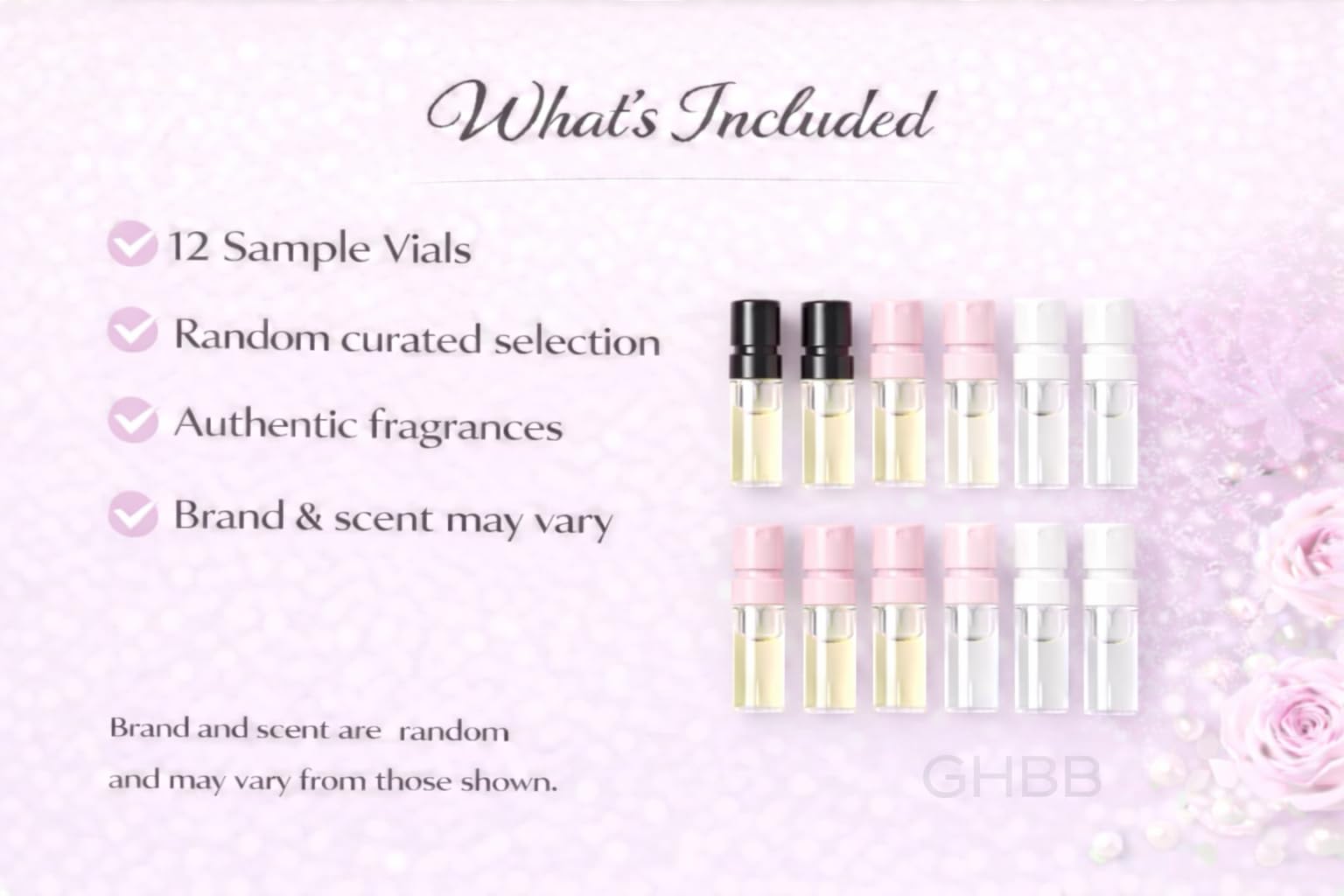 GHBB purse-friendly fragrance vials – convenient for quick reapplication anywhere.