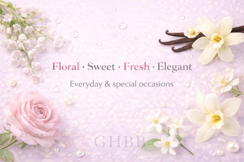 GHBB random fragrance vials – a surprise mix to try before investing in full bottles.