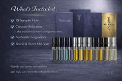 GHBB sampler vials closeup highlighting convenient travel sizes